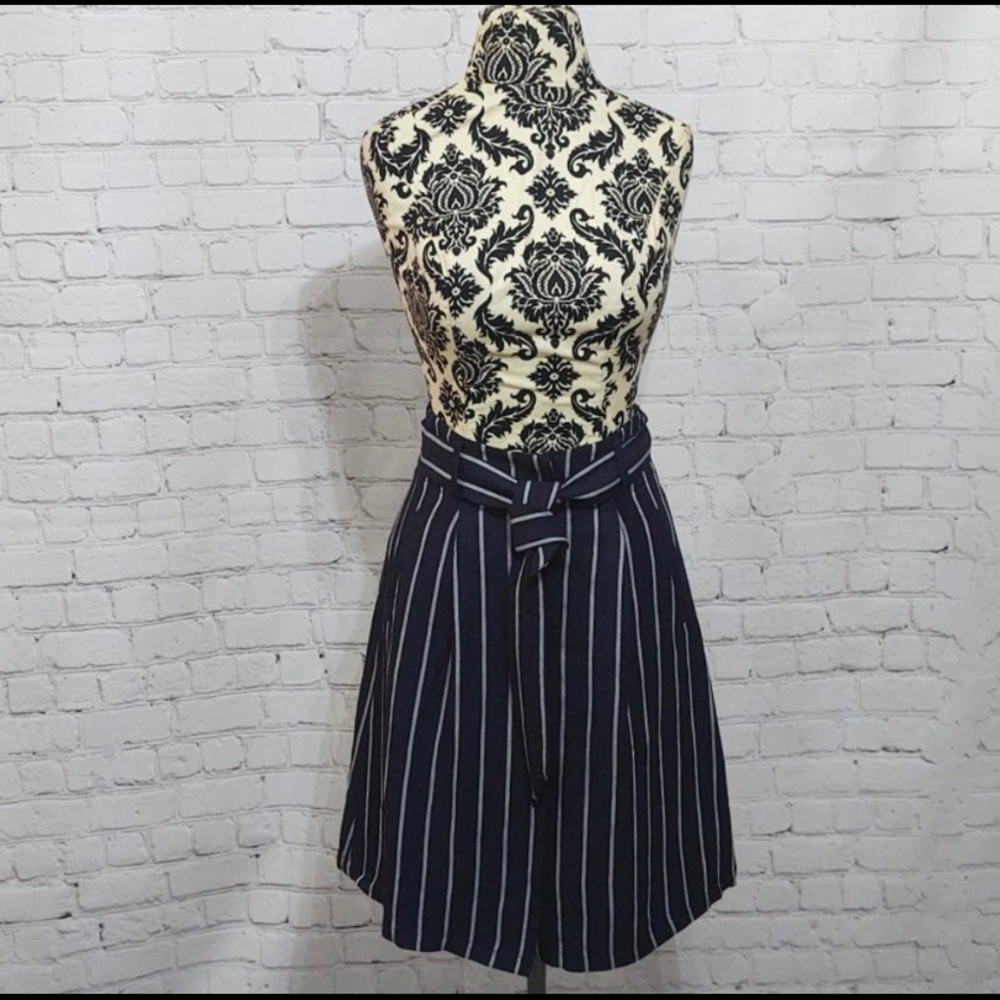 Ann Taylor Petite Navy Blue Wrap Skirt